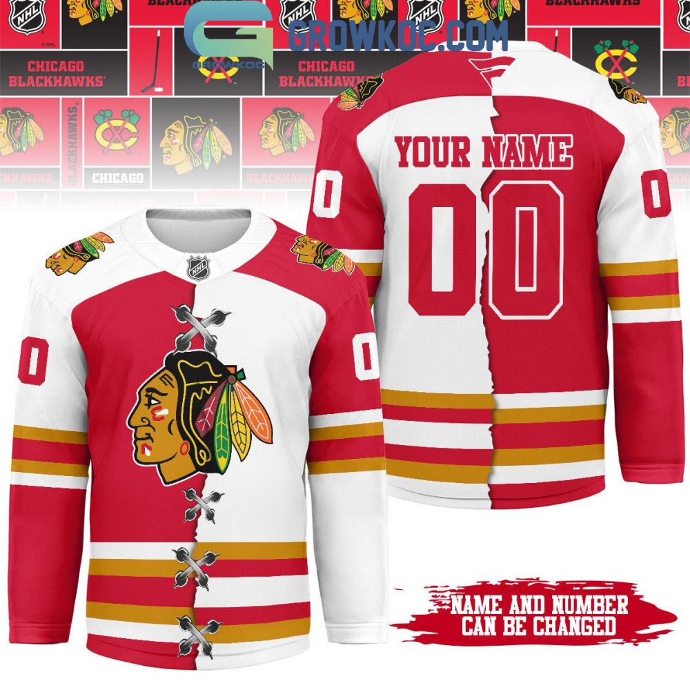 Chicago Blackhawks Mix Home Away Hockey Jersey - Image 2