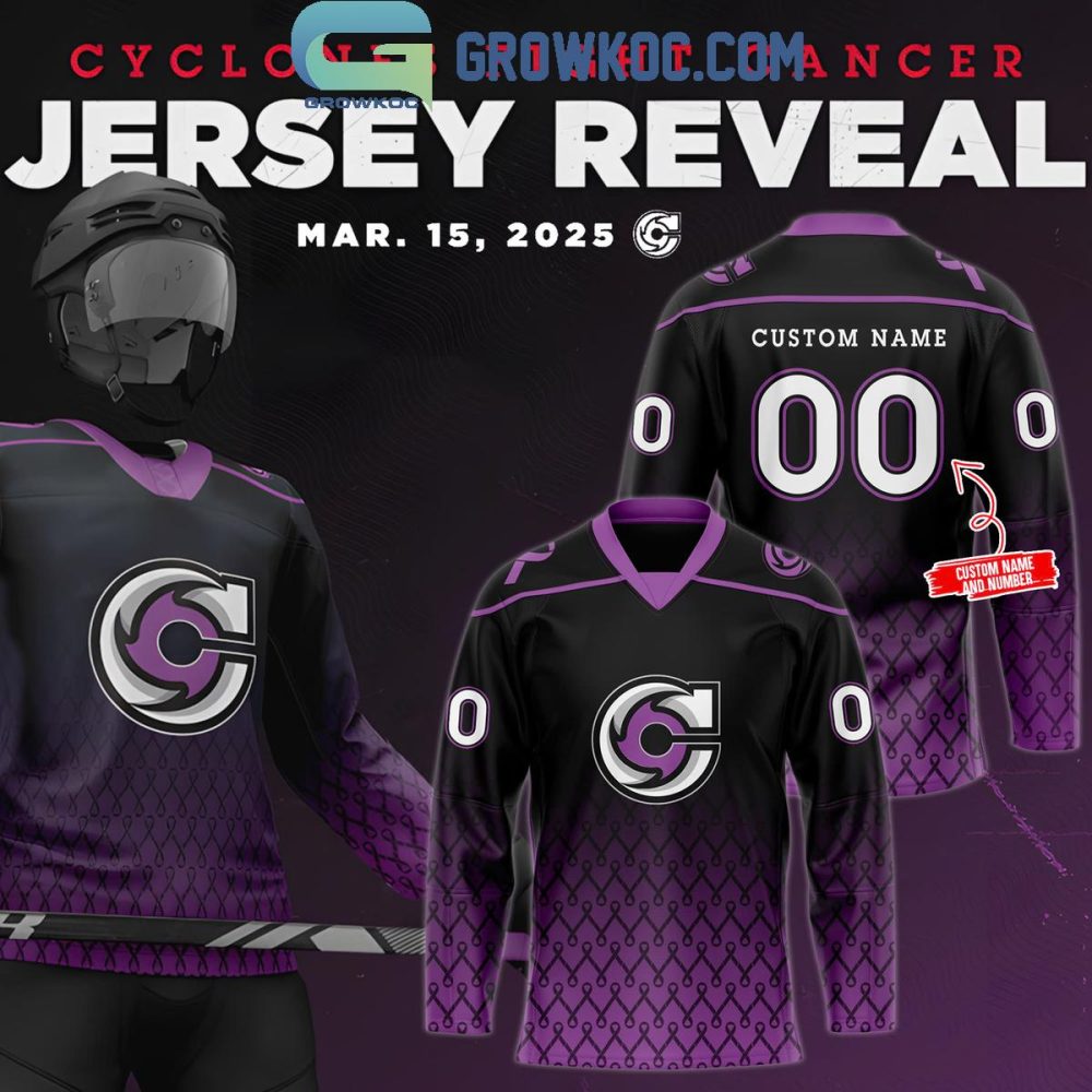 Cincinnati Cyclones Fight Cancer 2025 Personalized Hockey Jersey
