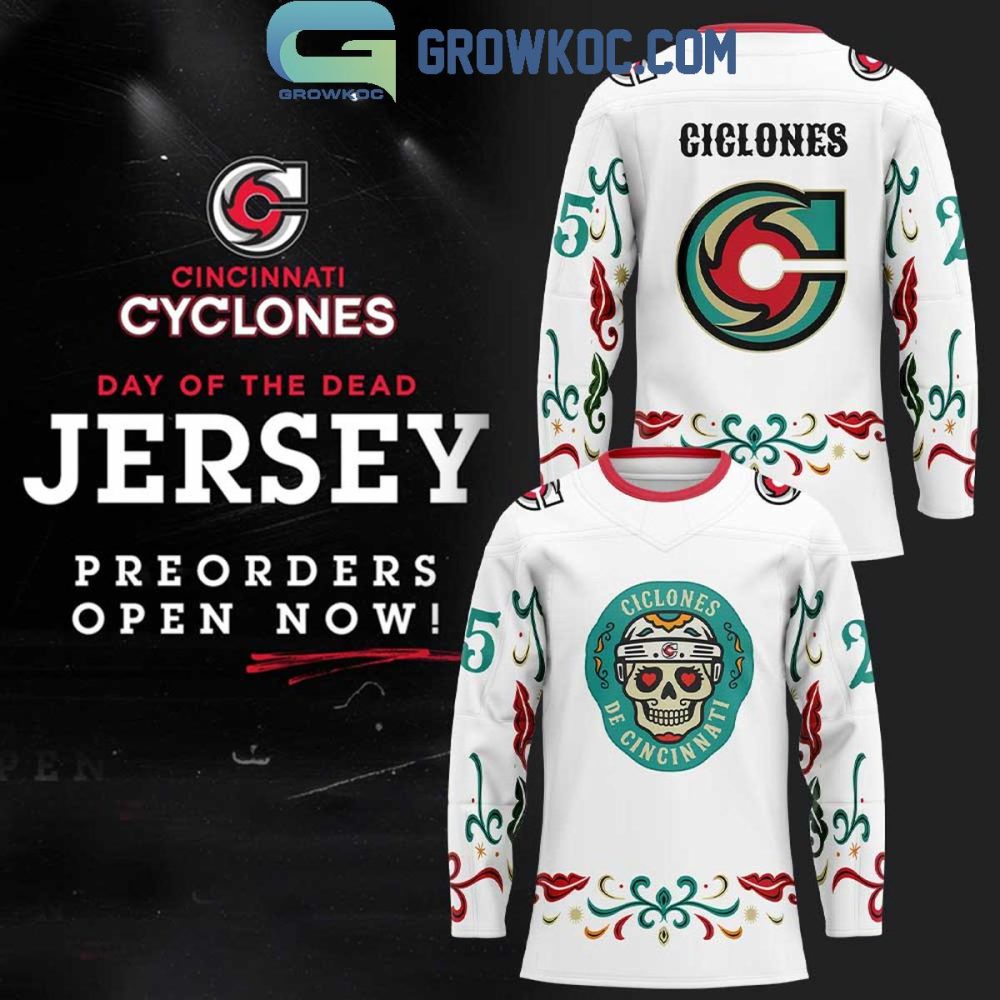 Cincinnati Cyclones Sublimated Day Of The Dead Hockey Jersey