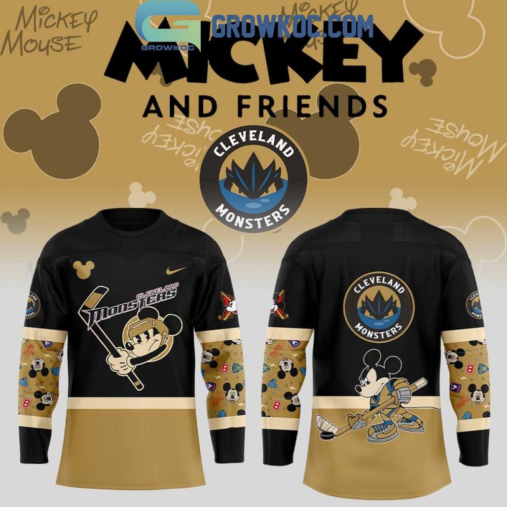 Cleveland Monsters Mickey And Friends Hockey Jersey