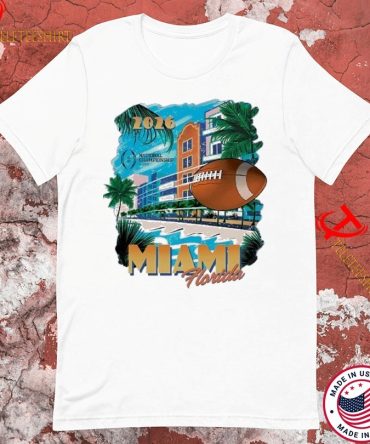 College Football Playoff National Championship Game 2026 Miami Florida Beach Views T-Shirts