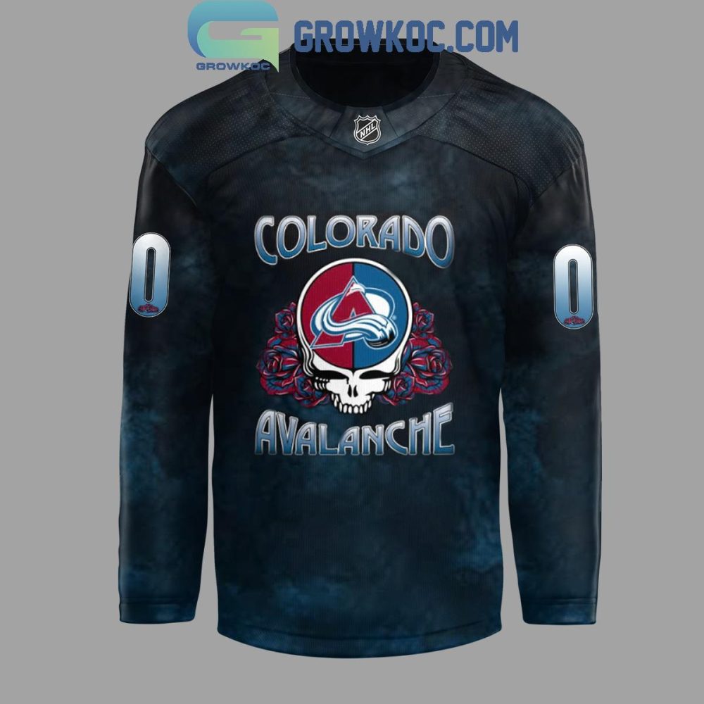 Colorado Avalanche Grateful Dead Night 2024 Edition Personalized Hockey Jersey - Image 2