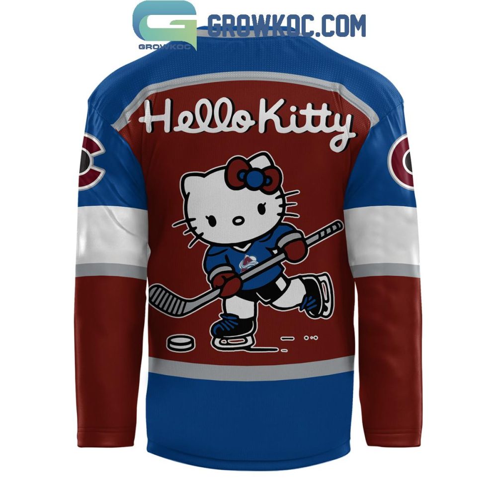 Colorado Avalanche Hello Kitty Happy 50Th Anniversary Hockey Jersey - Image 3