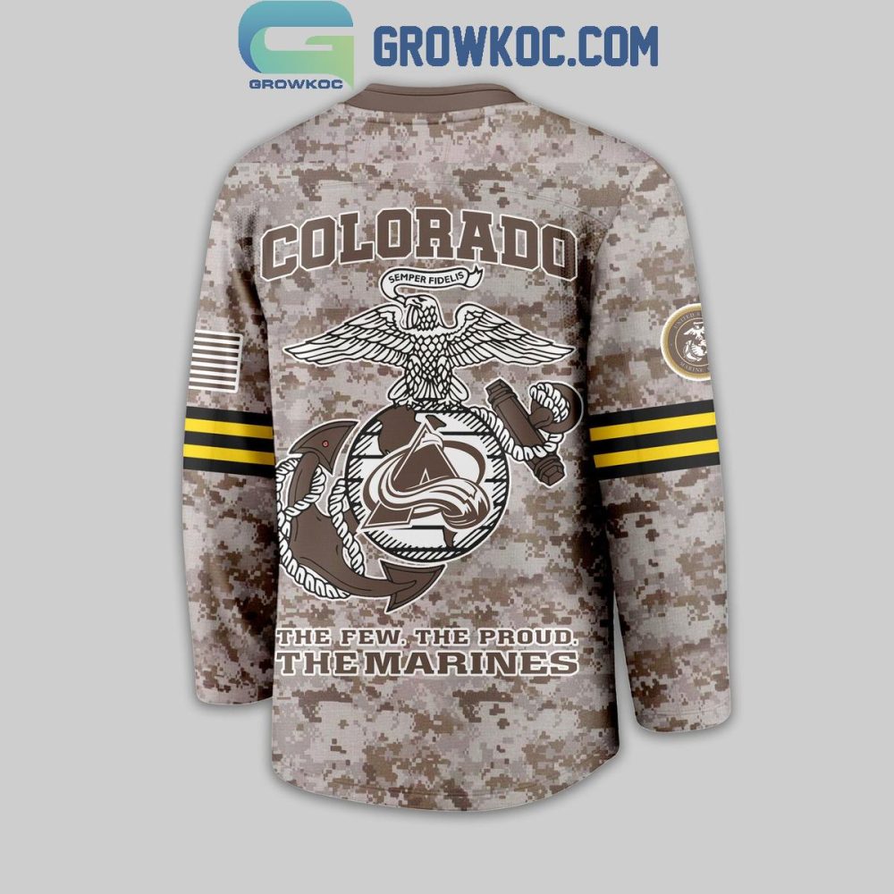 Colorado Avalanche Us Marine Corps Hockey Jersey - Image 3