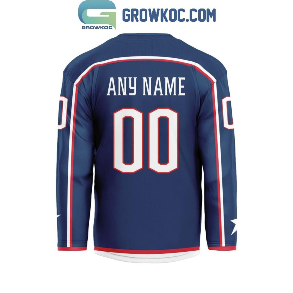 Columbus Blue Jackets Be The Fighter 2024 Home Personalized Hockey Jersey - Image 2