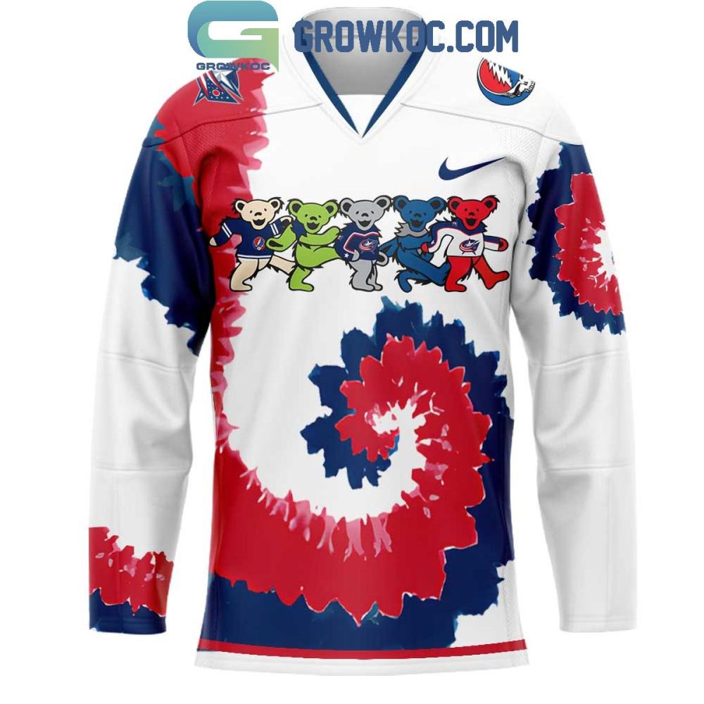 Columbus Blue Jackets Grateful Dead 2026 Uniform Hockey Jersey - Image 2