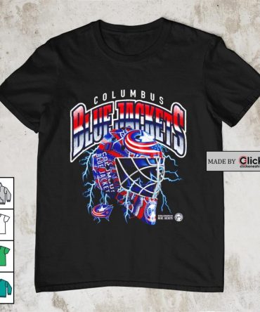 Columbus Blue Jackets Crease Lightning Helmet Shirt
