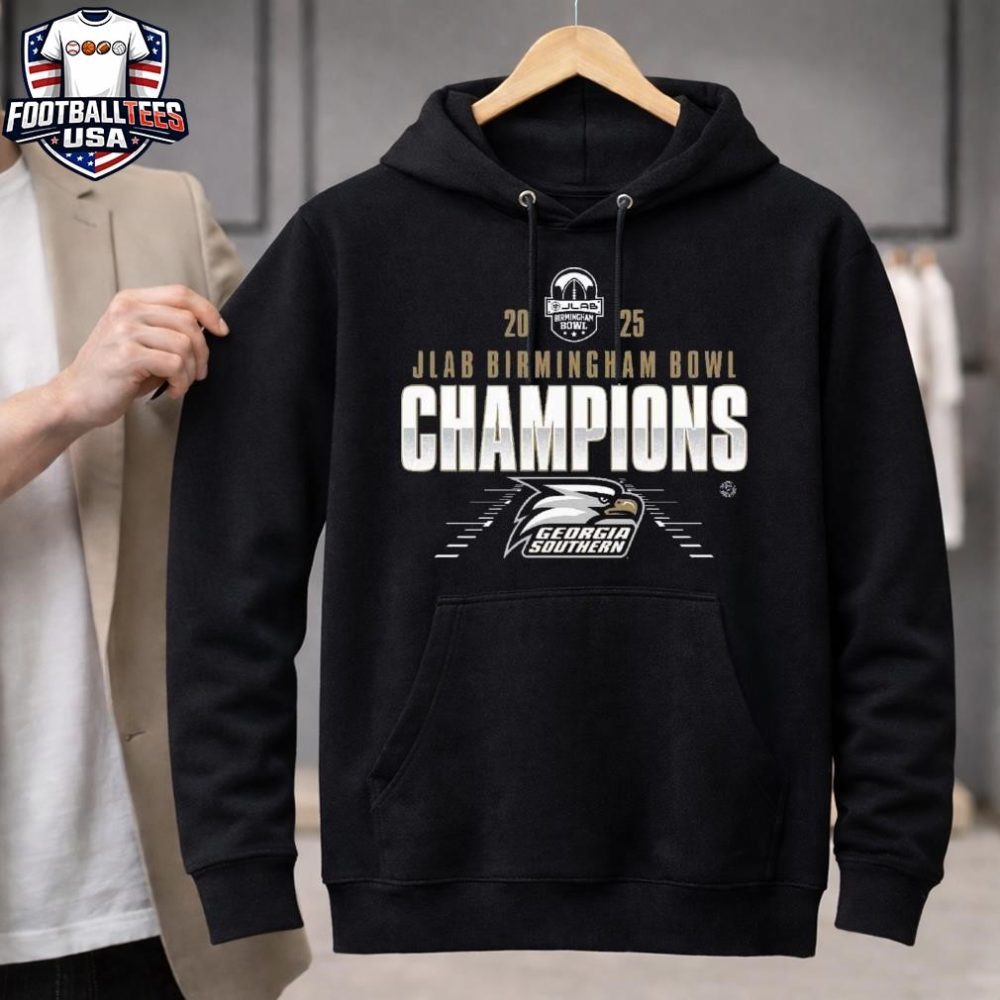 Congratulations To Georgia Southern Eagles 2025 Jlab Birmingham Bowl Champions Locker Room Unisex Shirt - Image 3