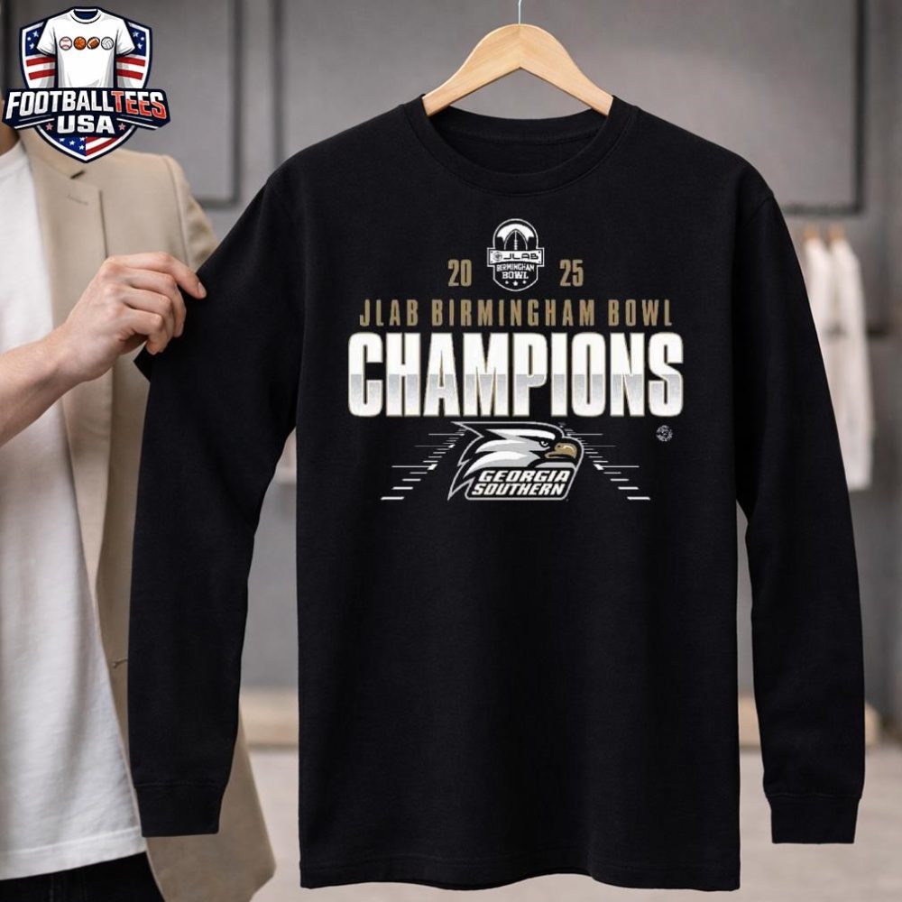 Congratulations To Georgia Southern Eagles 2025 Jlab Birmingham Bowl Champions Locker Room Unisex Shirt - Image 4