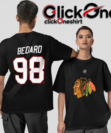 Connor Bedard Chicago Blackhawks Number 98 Two-Sided T-Shirt
