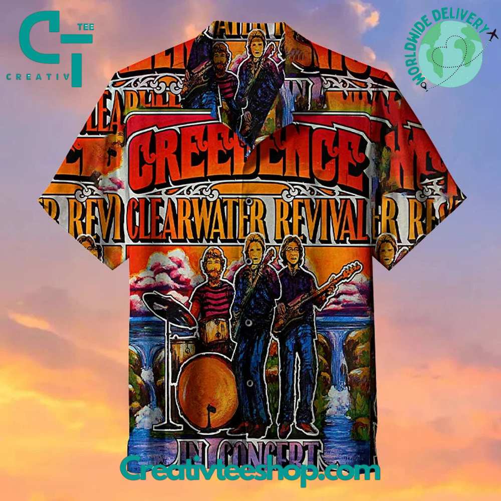 Creedence Clearwater Revival In Concert Rock Hawaiian Shirt