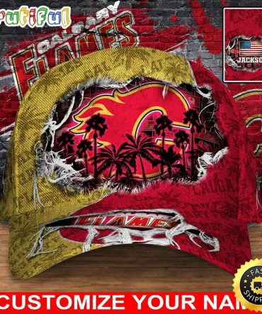 Customized Nhl Calgary Flames Baseball Cap New Collection For Sports Fans