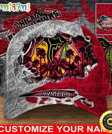 Customized Nhl Chicago Blackhawks Baseball Cap New Collection For Sports Fans