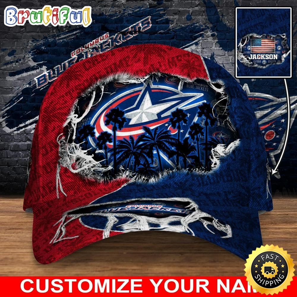 Customized Nhl Columbus Blue Jackets Baseball Cap New Collection For Sports Fans