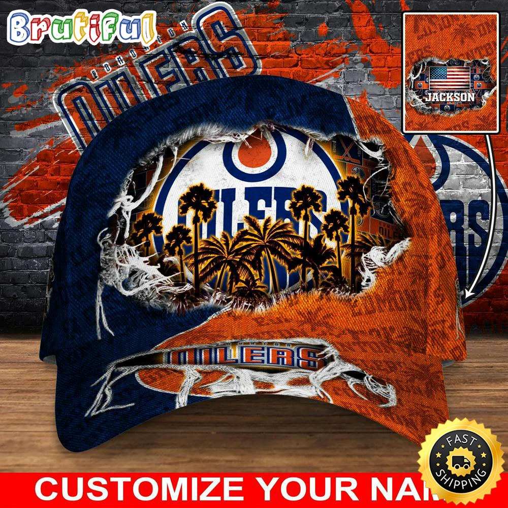 Customized Nhl Edmonton Oilers Baseball Cap New Collection For Sports Fans
