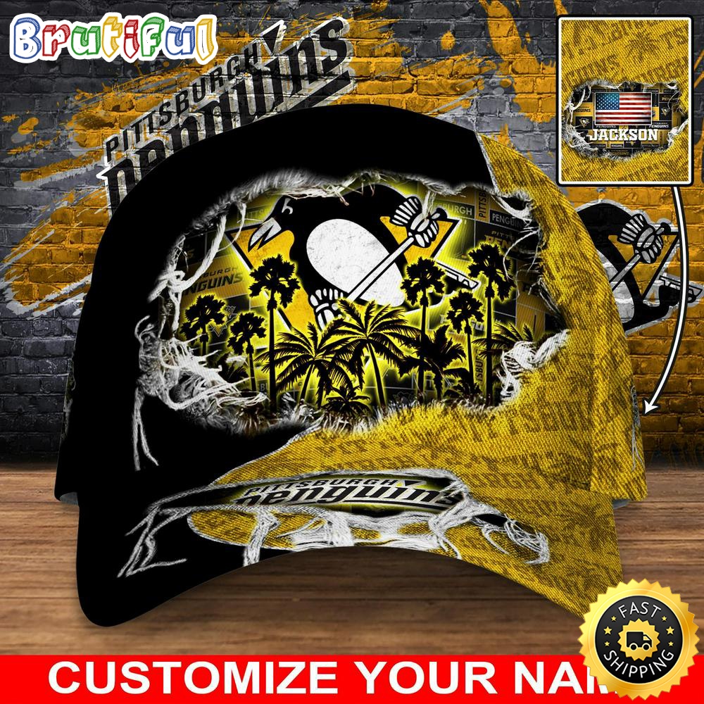 Customized Nhl Pittsburgh Penguins Baseball Cap New Collection For Sports Fans