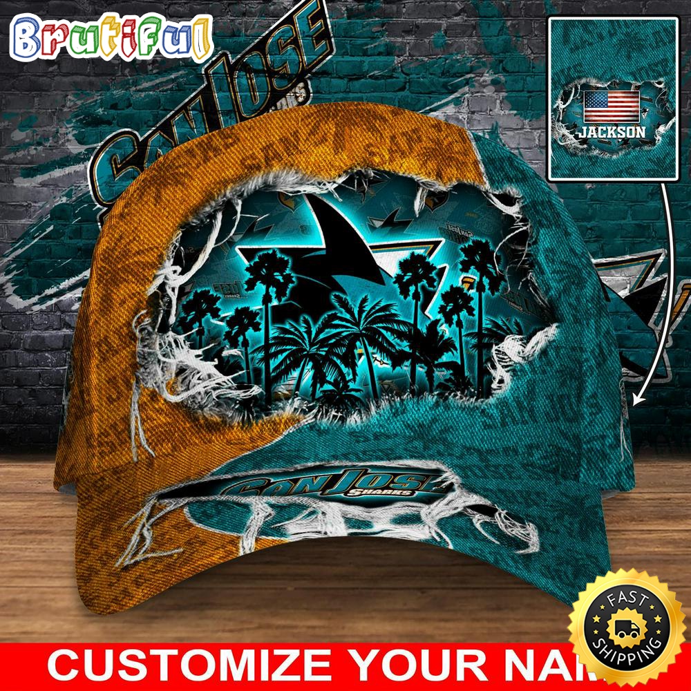 Customized Nhl San Jose Sharks Baseball Cap New Collection For Sports Fans