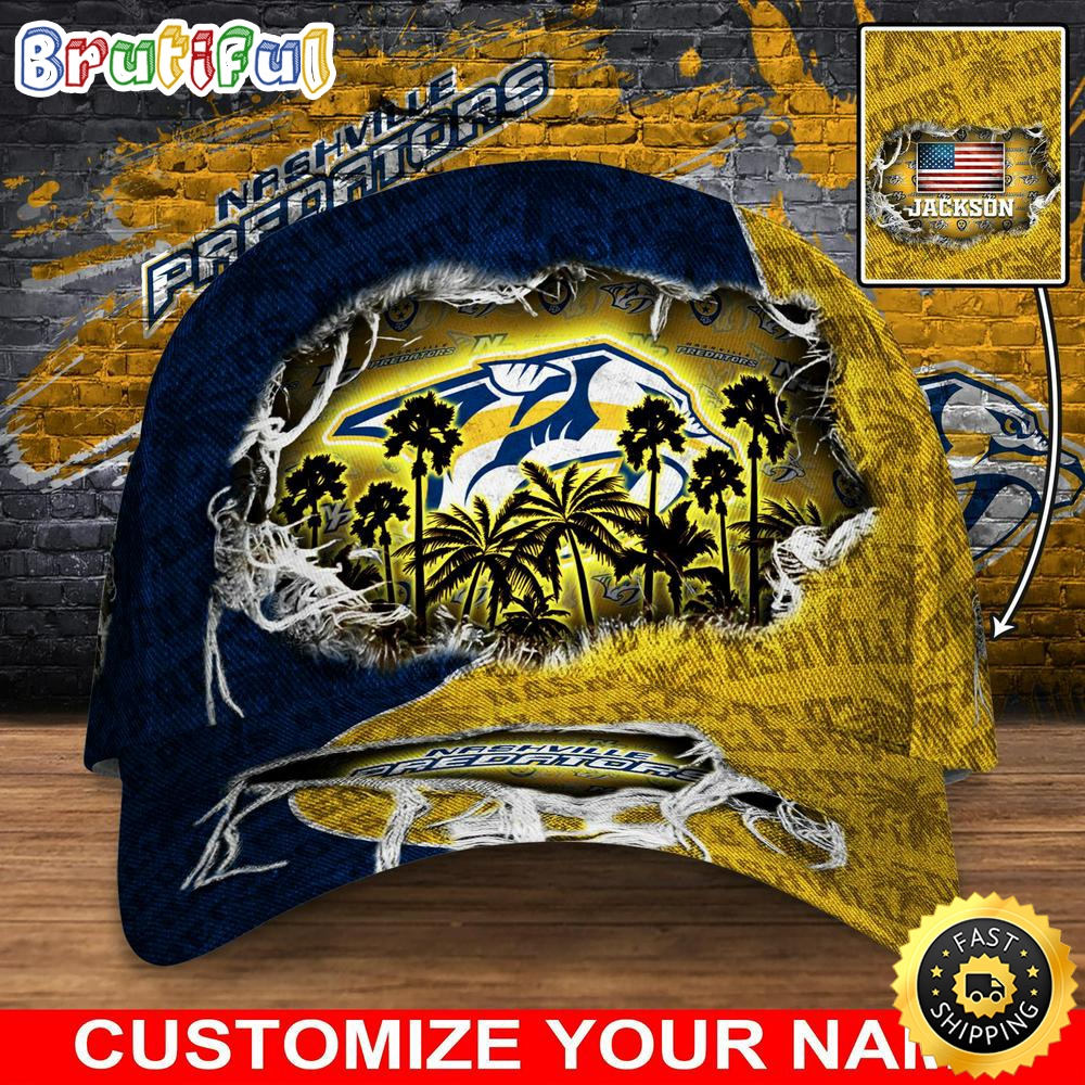Customized Nhlshville Predators Baseball Cap New Collection For Sports Fans