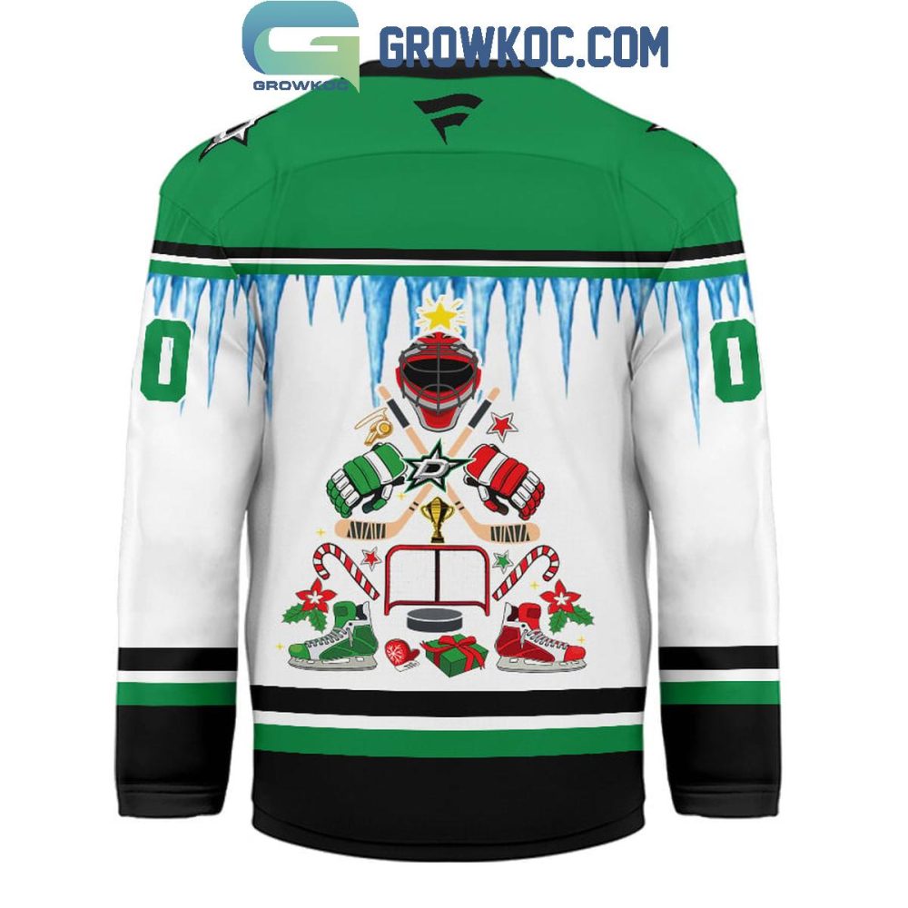 Dallas Stars Christmas Tree Custom Hockey Jersey - Image 3