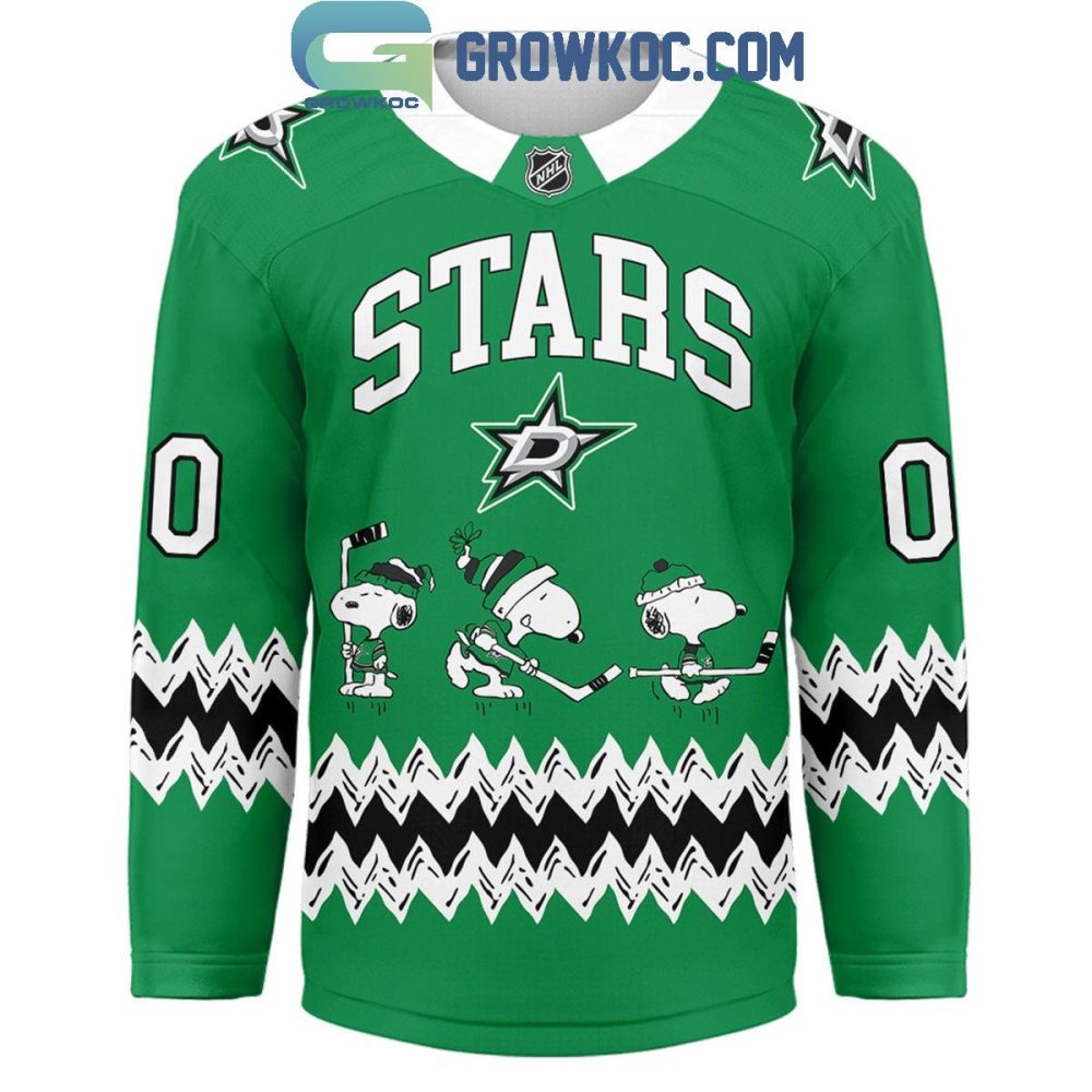 Dallas Stars Snoopy Peanuts Victory Rising Hockey Jersey - Image 2