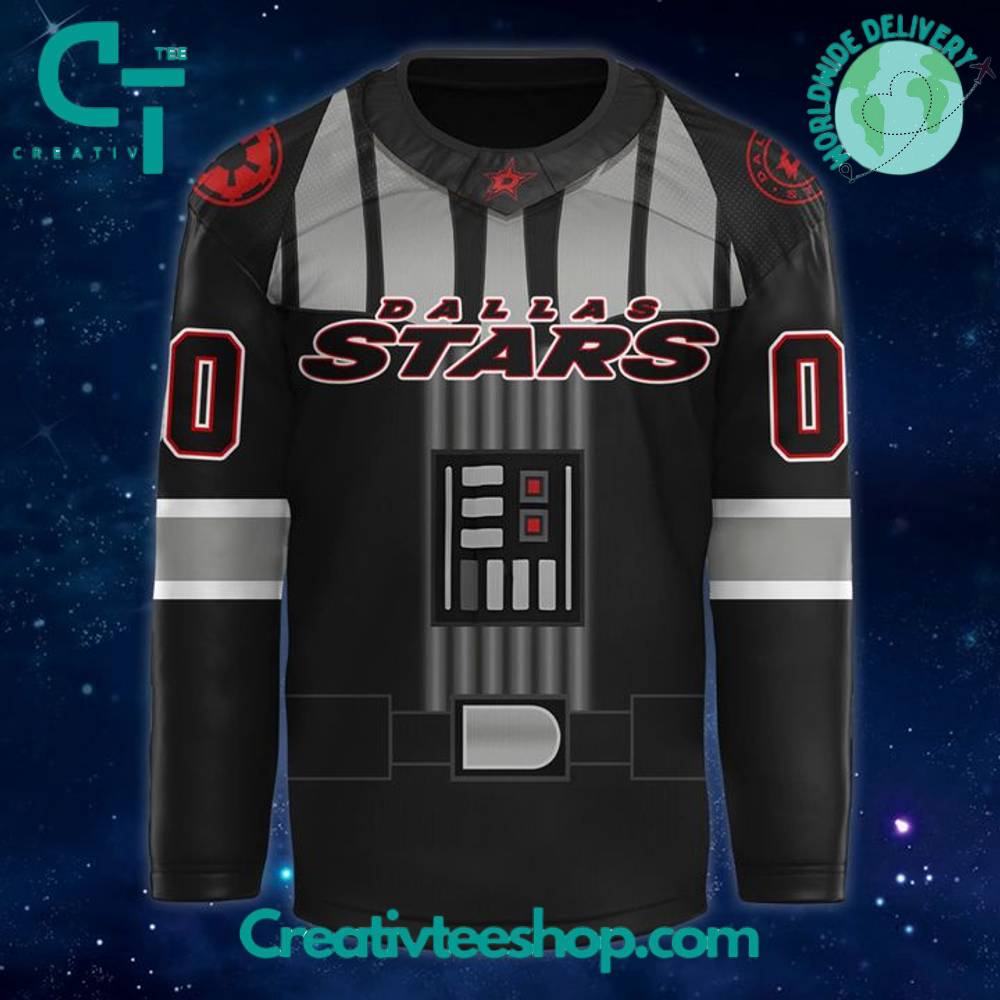 Dallas Stars X 2025 Star Wars Day Special Black Personalized Hockey Jersey - Image 2
