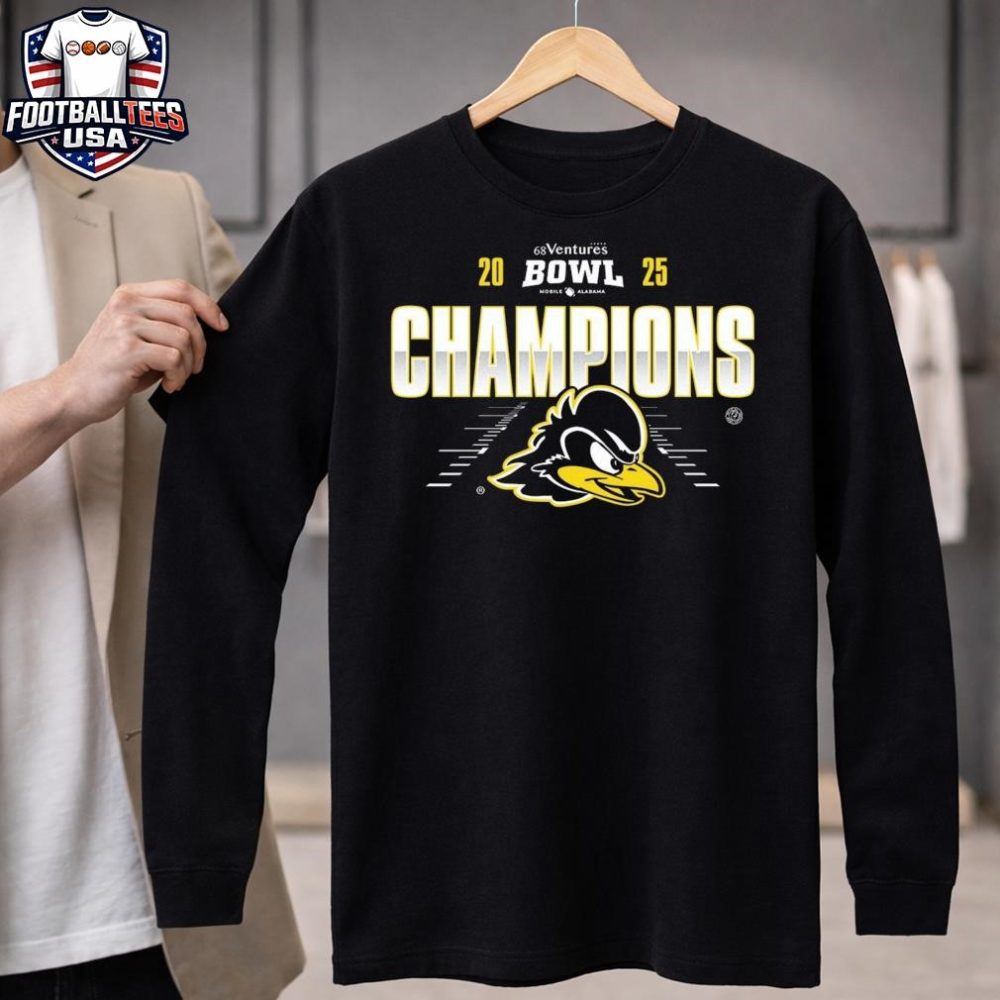 Delaware Fightin' Blue Hens Are 68 Ventures Bowl 2025 Champions Ncaa Football Logo Unisex Shirt - Image 4