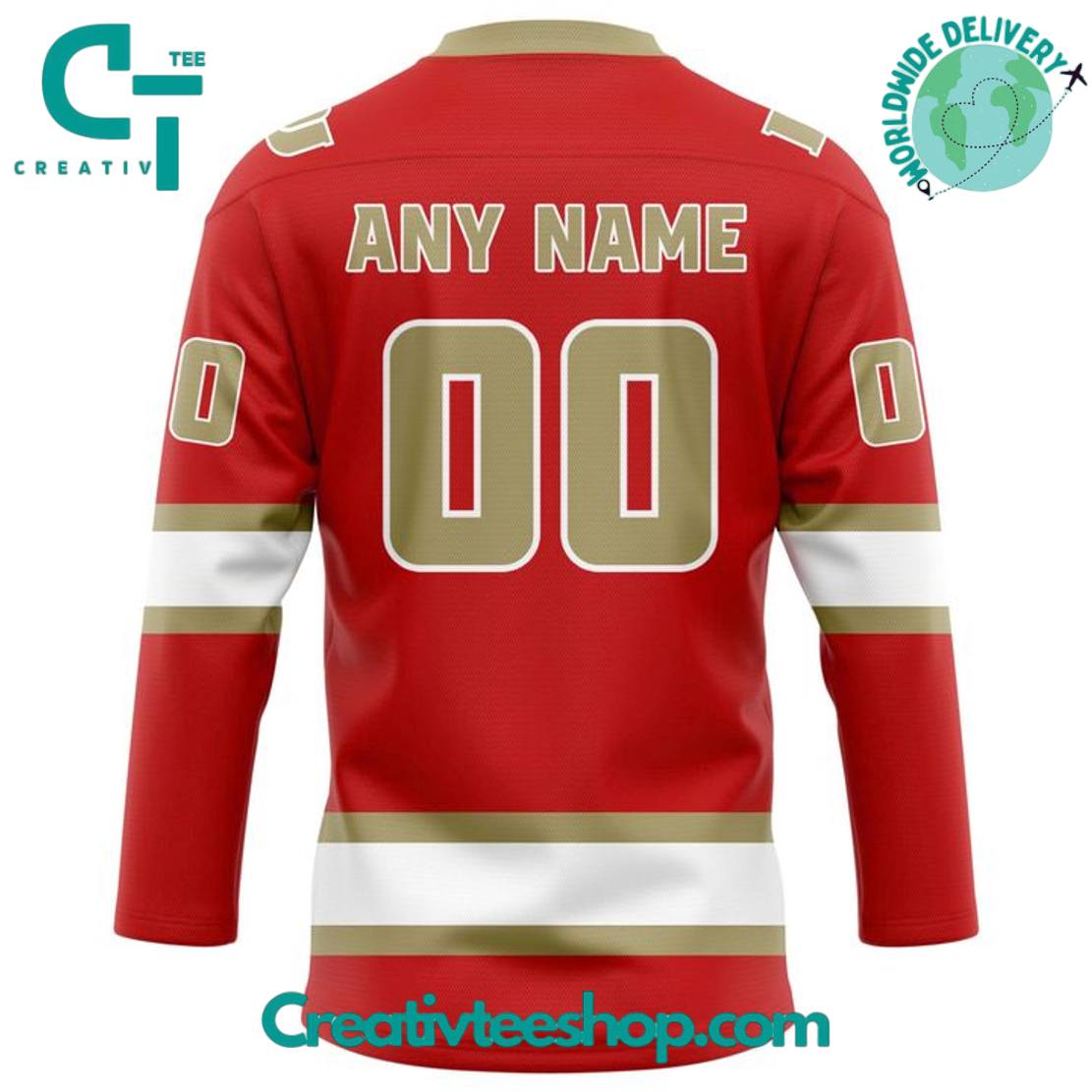 Denver Pioneers Frozen Four Uniform Personalized Hockey Jersey - Image 3