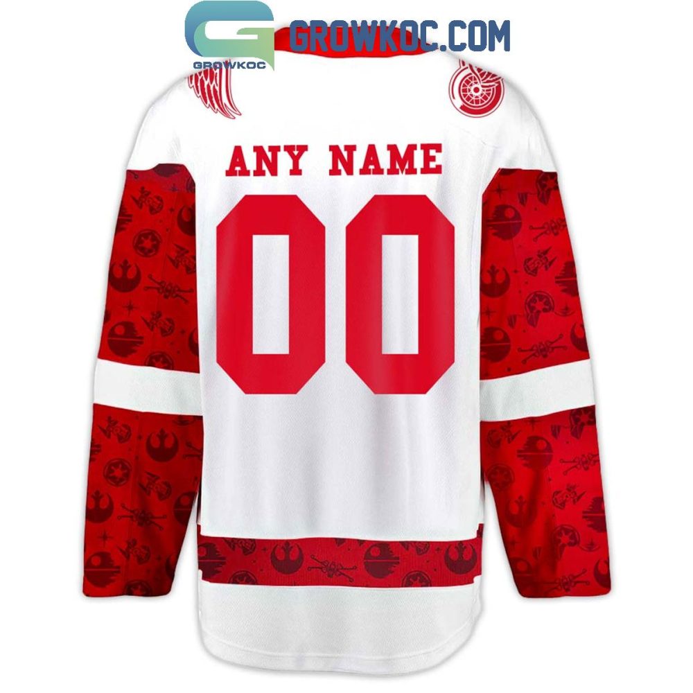 Detroit Red Wings 2024 Star Wars Night Personalized Hockey Jersey - Image 3