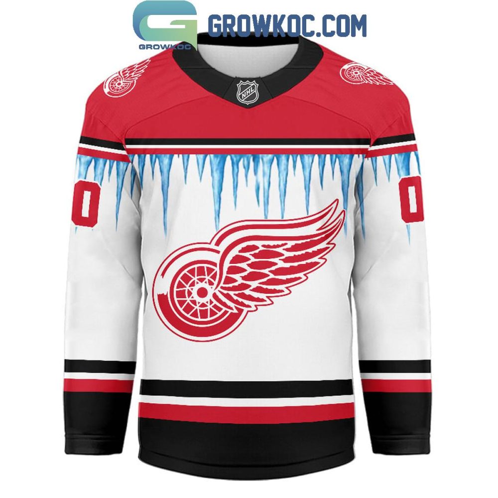 Detroit Red Wings Christmas Tree Custom Hockey Jersey - Image 2