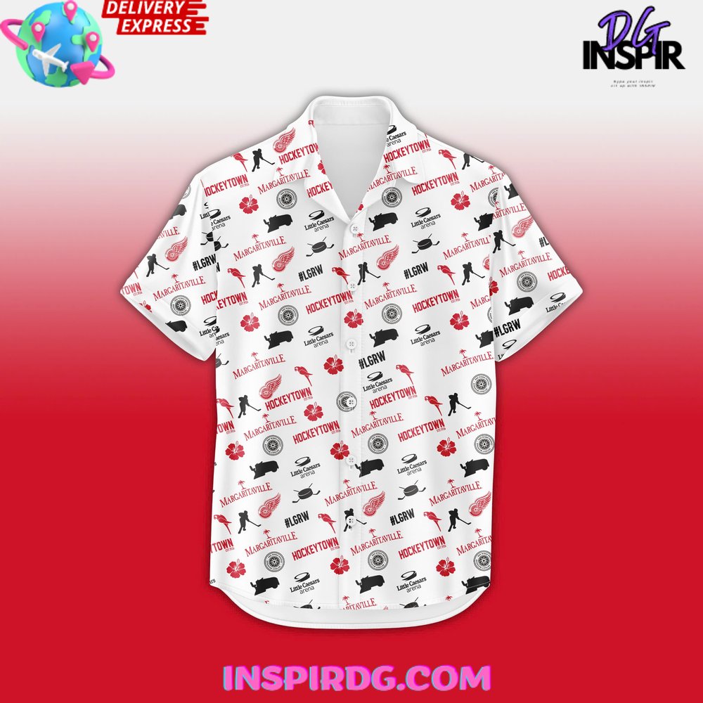 Detroit Red Wings Margaritaville Night 2025 Hawaiian Shirt - Image 2
