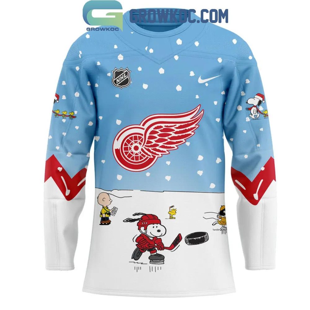 Detroit Red Wings Snoopy And His Peanuts Team 2024 Hockey Jersey - Image 2