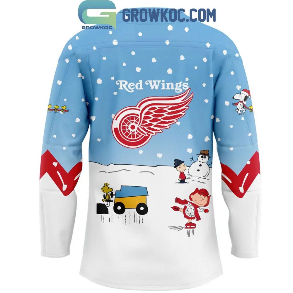 Detroit Red Wings Snoopy And His Peanuts Team 2024 Hockey Jersey - Image 3