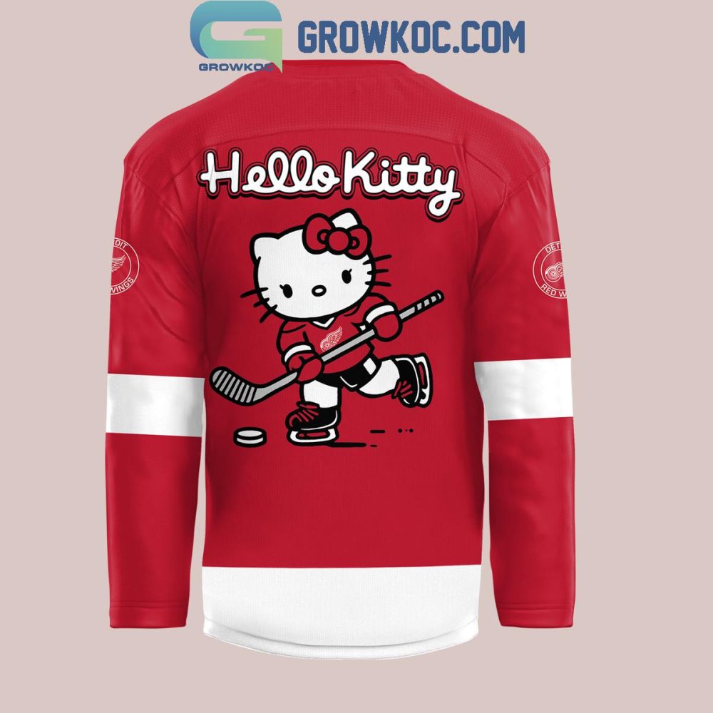 Detroit Red Wings With Hello Kitty 2024 Hockey Jersey - Image 3