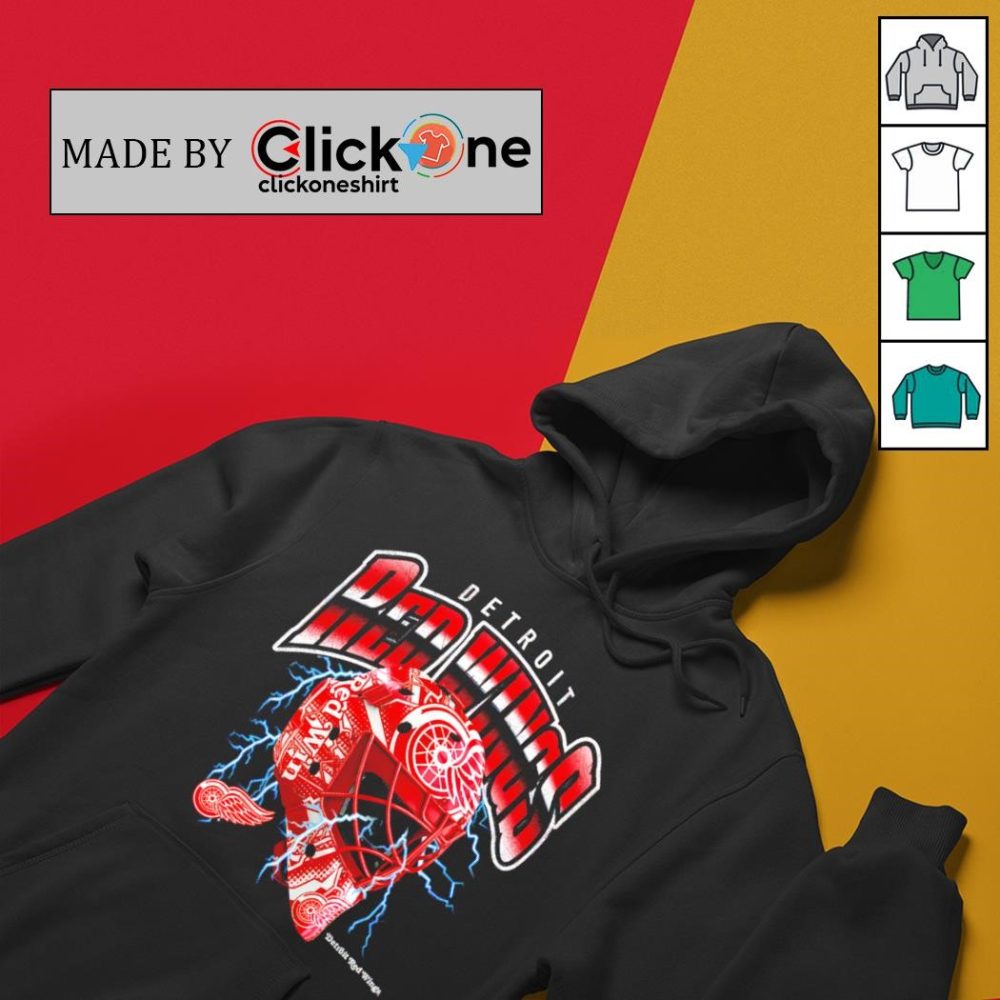 Detroit Red Wings Crease Lightning Helmet Shirt - Image 2