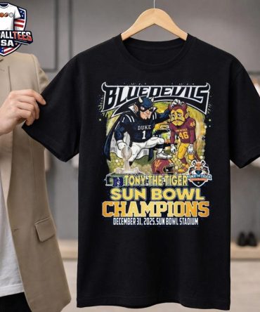 Duke Blue Devils Tony The Tiger Sun Bowl Champions 2025 Mascot Unisex Shirt