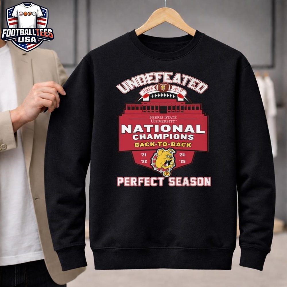 Ferris State Bulldogs National Champions 2025 Back-To-Back Perfect Unisex Shirt - Image 2