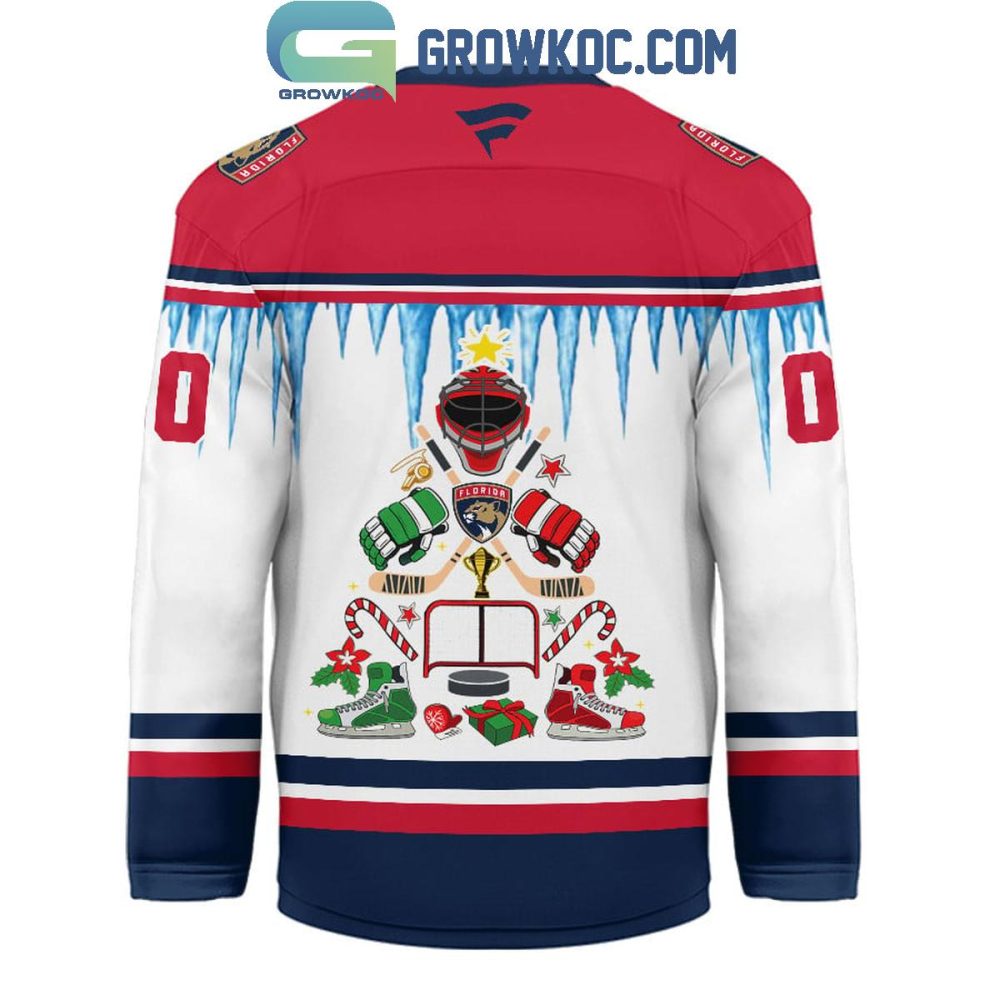 Florida Panthers Christmas Tree Custom Hockey Jersey - Image 3