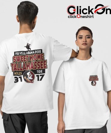 Florida State Seminoles Vs Alabama Crimson Tide Sweet Home Tallahassee Two-Sided T-Shirt