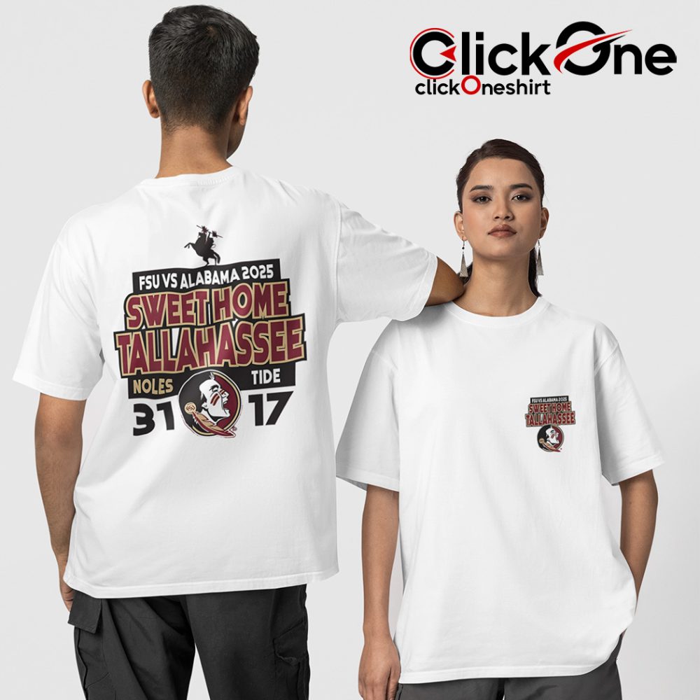Florida State Seminoles Vs Alabama Crimson Tide Sweet Home Tallahassee Two-Sided T-Shirt