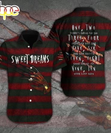 Freddy Krueger Short Sleeve Dress Shirt Hawaiian