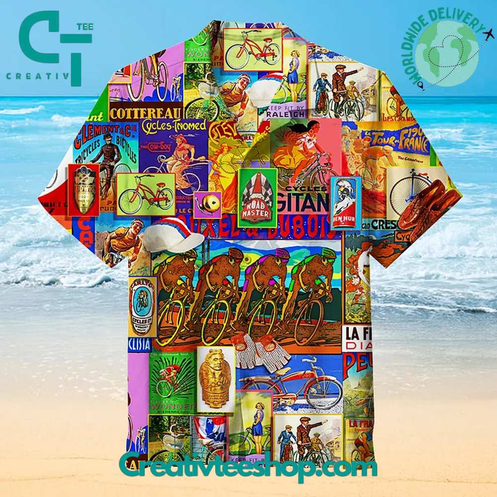 Golden Age Of Cycling Hawaiian Shirt