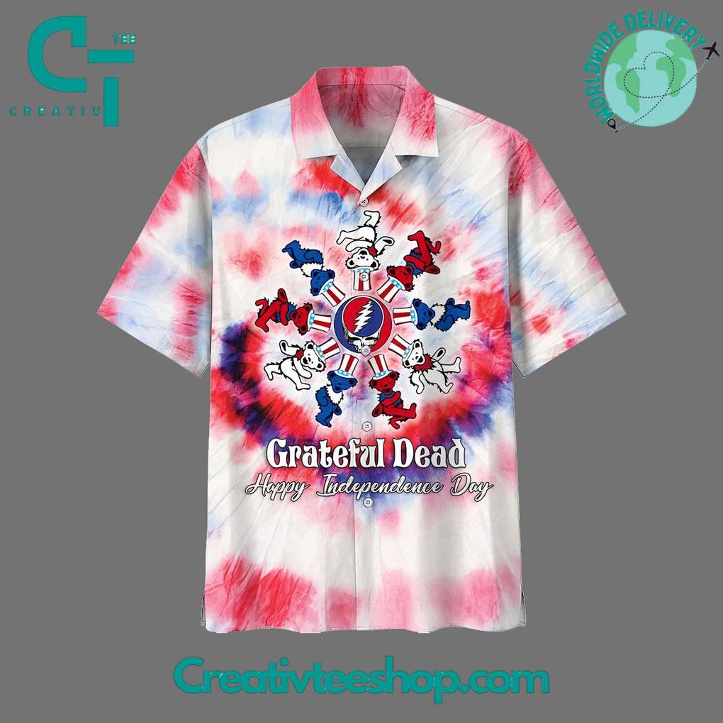 Grateful Dead Happy Independence Day Special Hawaiian Shirt - Image 2