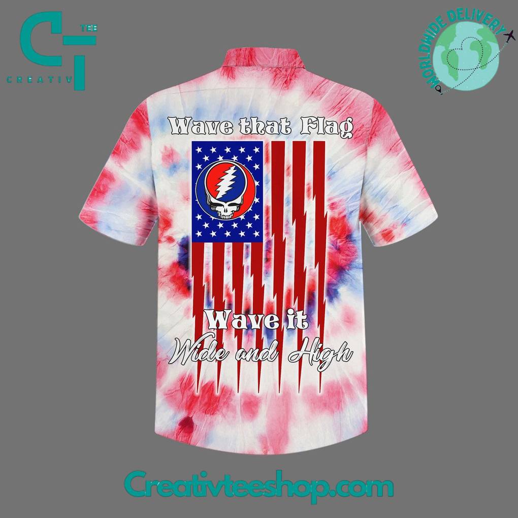 Grateful Dead Happy Independence Day Special Hawaiian Shirt - Image 3