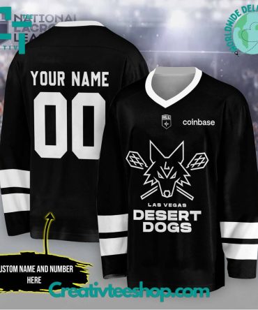 Nll Las Vegas Desert Dogs Black Hockey Jersey
