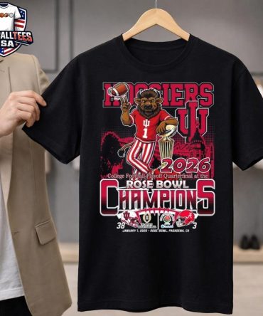 Hoosiers 2026 College Football Playoff Quarterfinal At The Rose Bowl Champions 38-3 Jan 1 2026 Bison Mascot Unisex Shirt