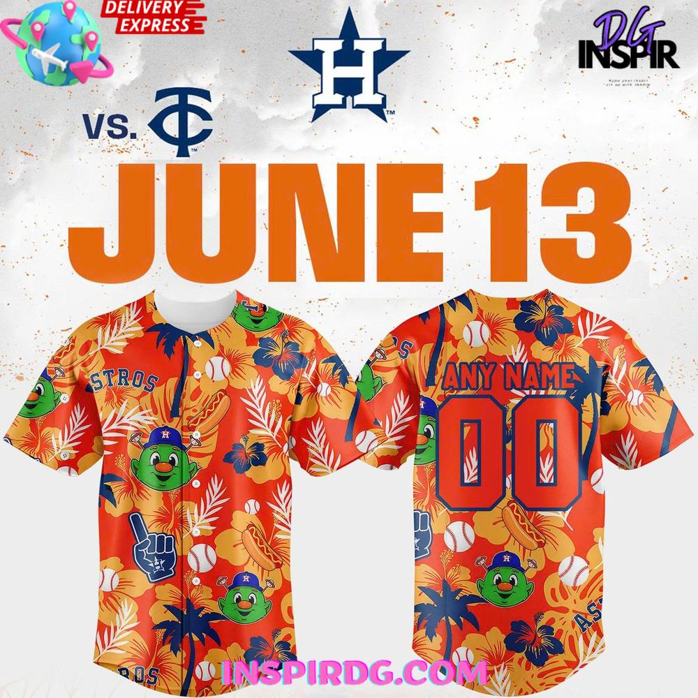 Houston Astros 2025 Orange Hawaiian Shirt