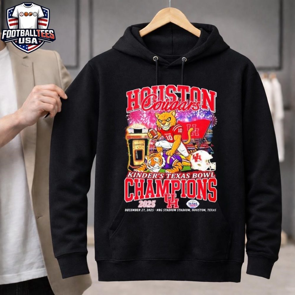 Houston Cougars Beat Lsu 2025 Kinder'S Texas Bowl Champions Mascot Unisex Shirt - Image 3