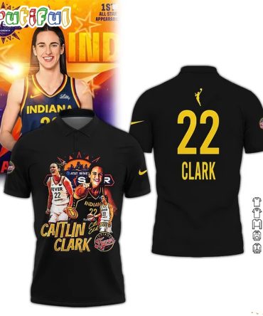 Indiana Fever Caitlin Clark 22 All Star Game Basketball Polo Shirt