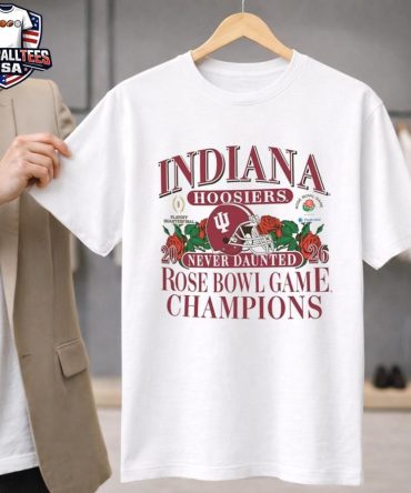 Indiana Hoosiers 2026 Rose Bowl Game Champions Never Daunted Helmet Unisex Shirt