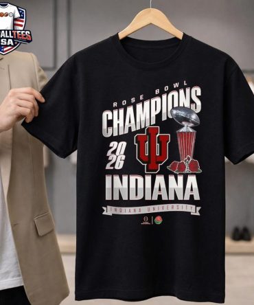 Indiana Hoosiers Rose Bowl Champions Trophy 2026 Unisex Shirt